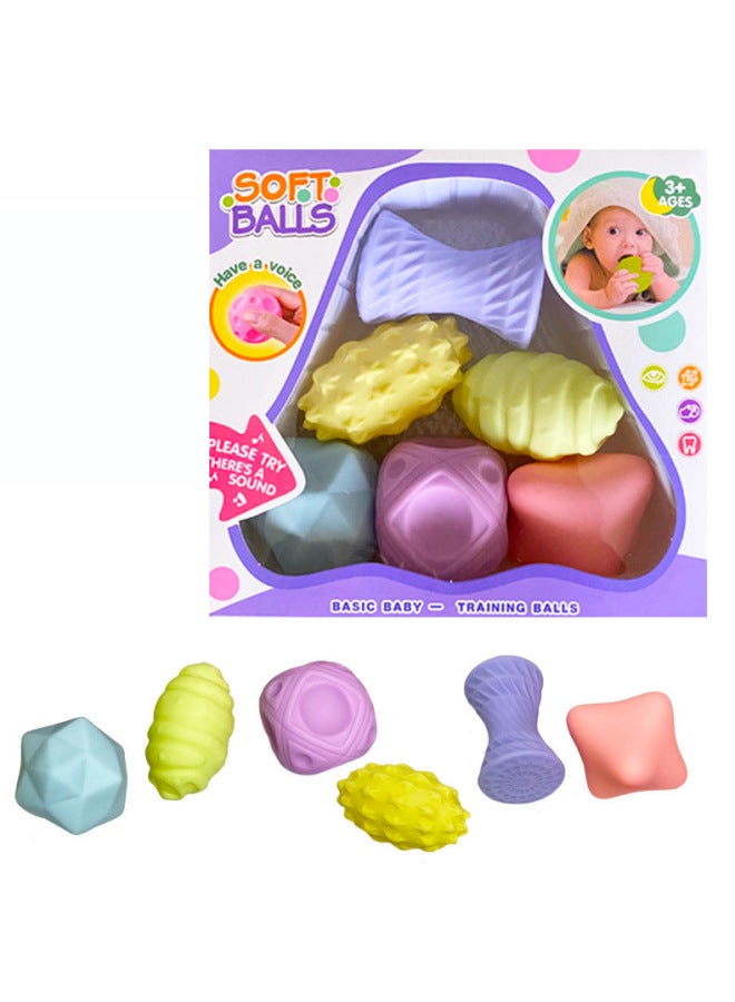 Baby Touch Ball Manhattan Tactile Perception Touch Hand Grasp Ball Baby Grasp Training Soft Rubber Ball Educational Toy - Image 2